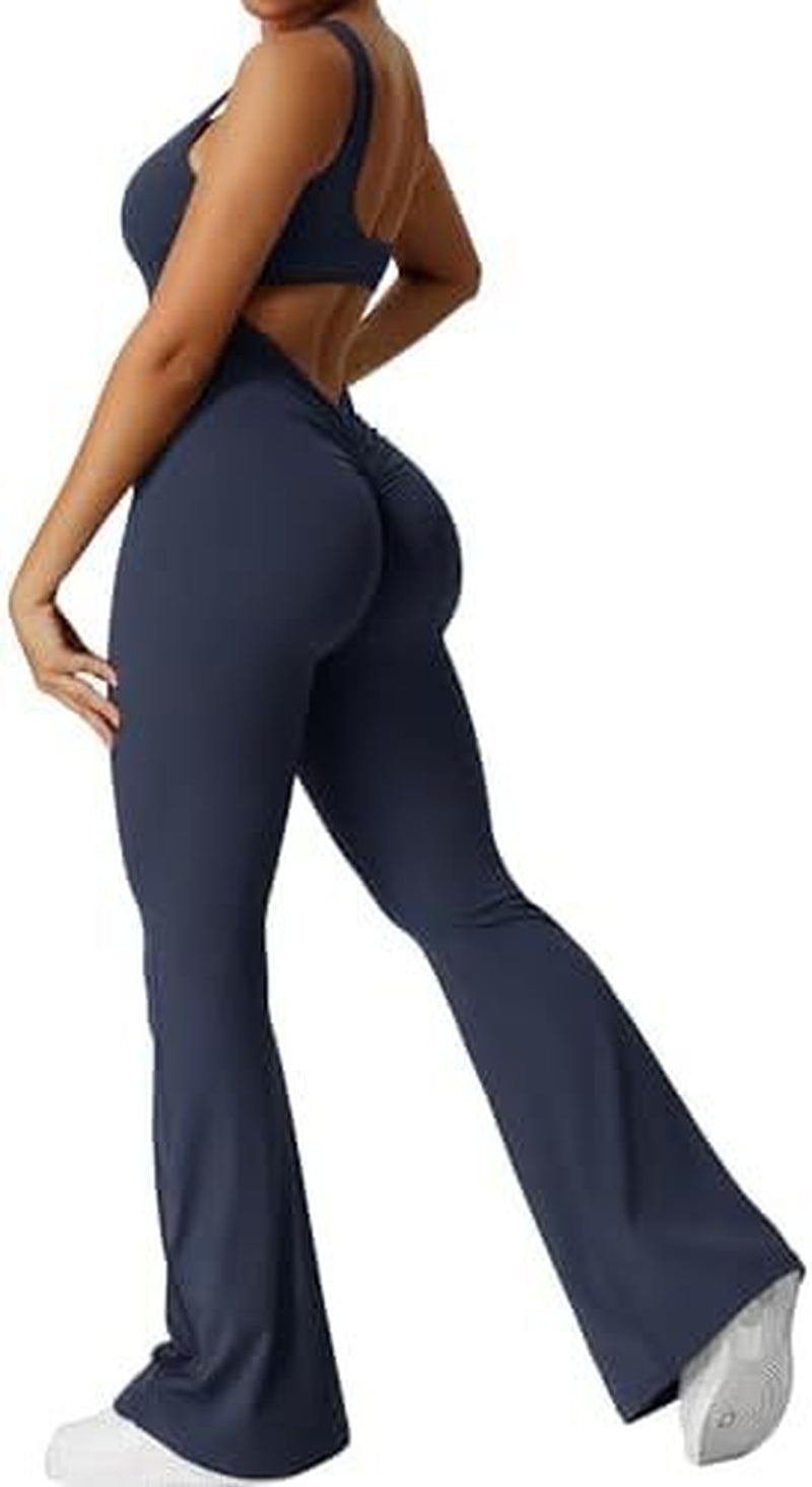 Seamless Socialite Flare Jumpsuit For Yoga, Pilates, Fitness & On-The-Go