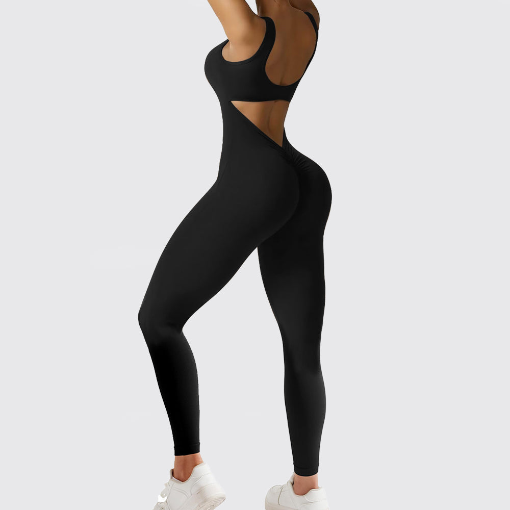Seamless Socialite Flare Jumpsuit For Yoga, Pilates, Fitness & On-The-Go