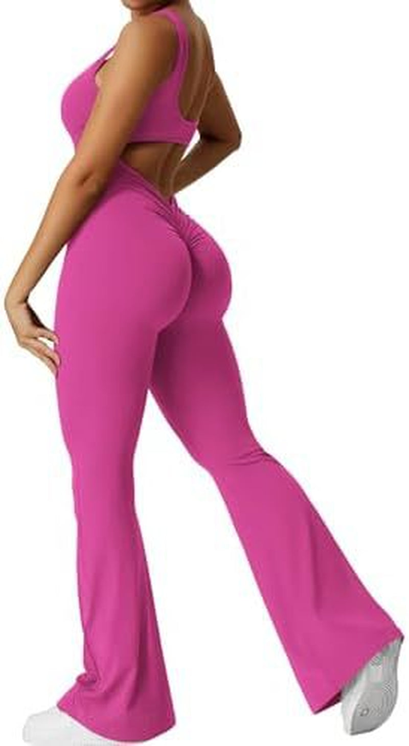 Seamless Socialite Flare Jumpsuit For Yoga, Pilates, Fitness & On-The-Go