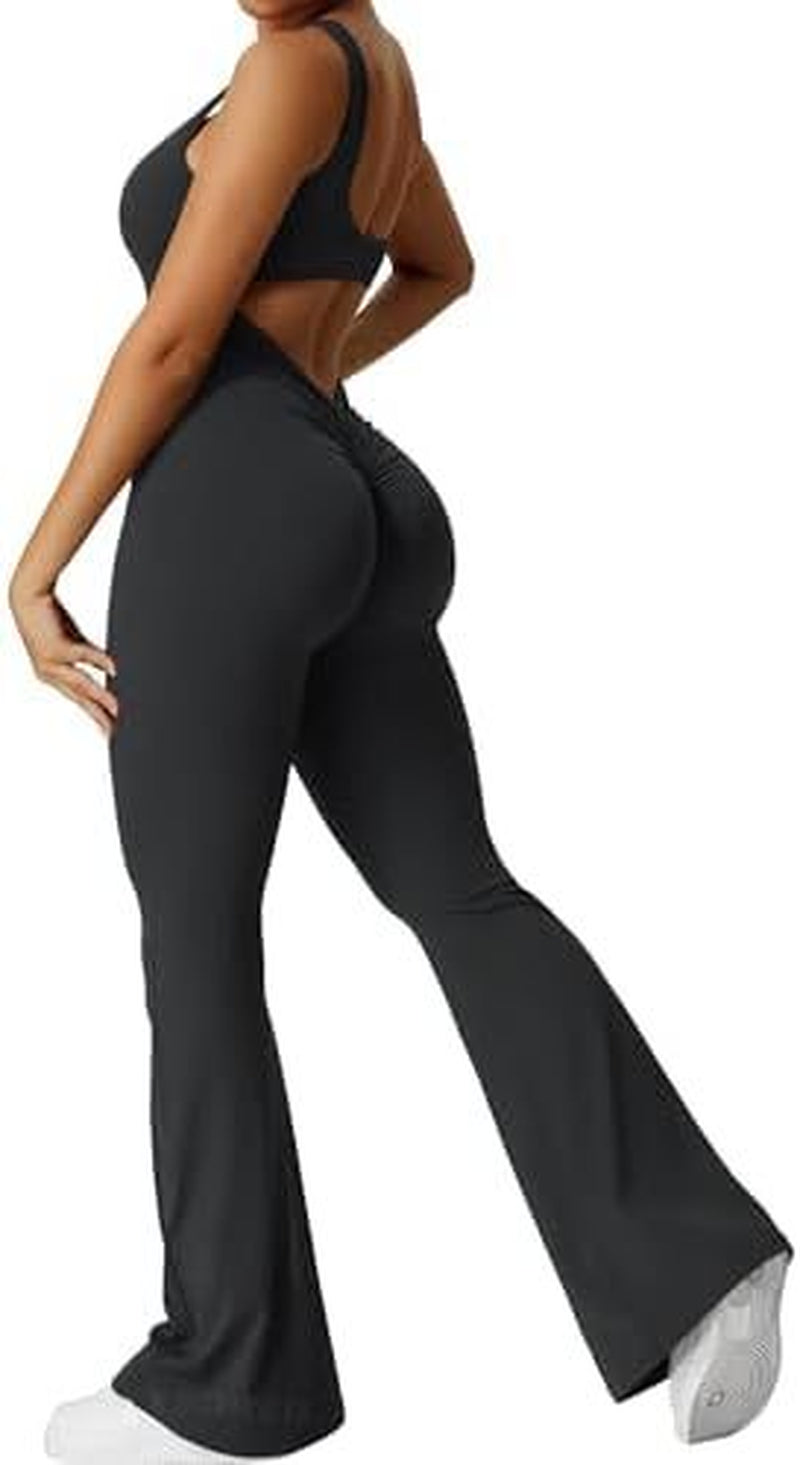 Seamless Socialite Flare Jumpsuit For Yoga, Pilates, Fitness & On-The-Go