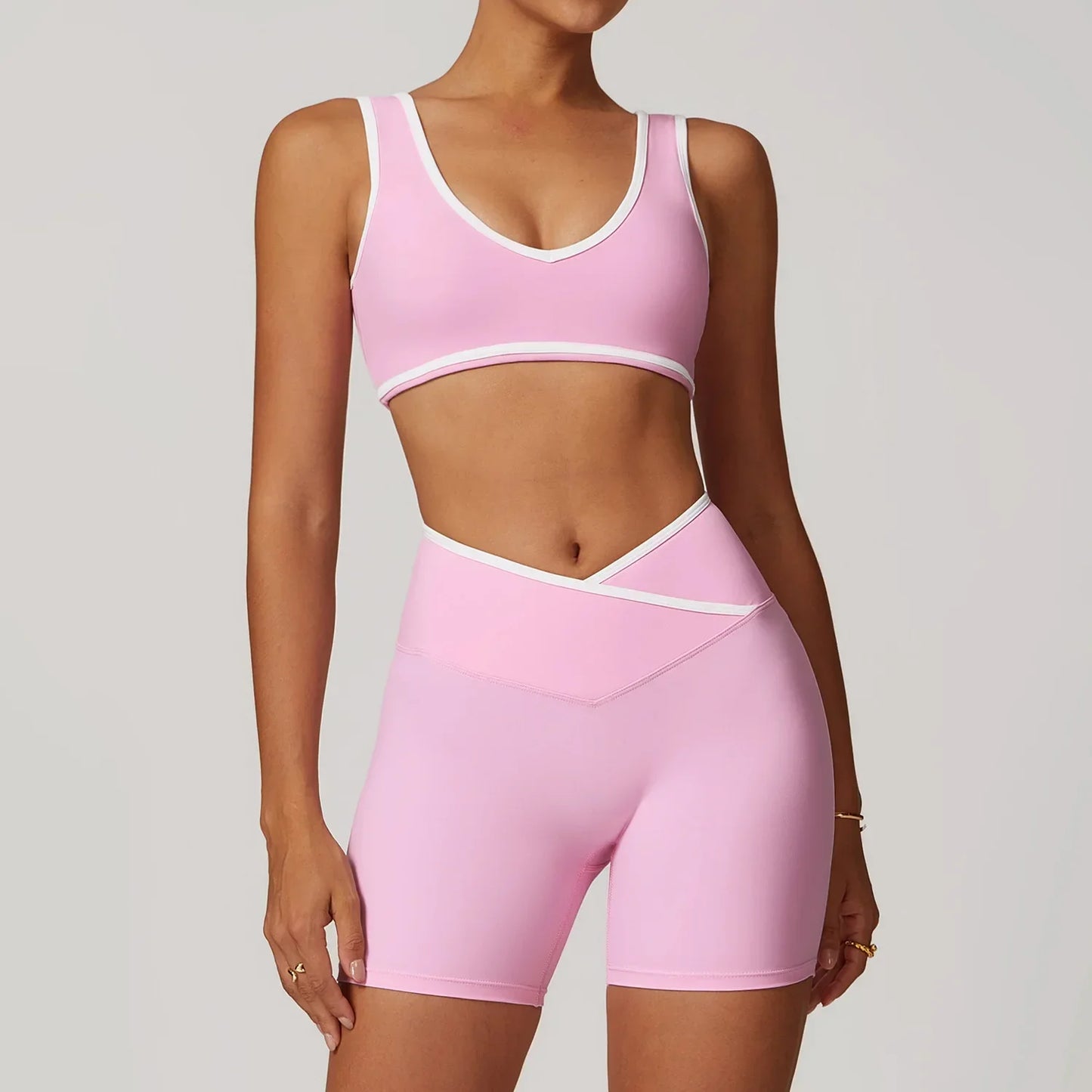 Classic Compression Workout Sets - Pink