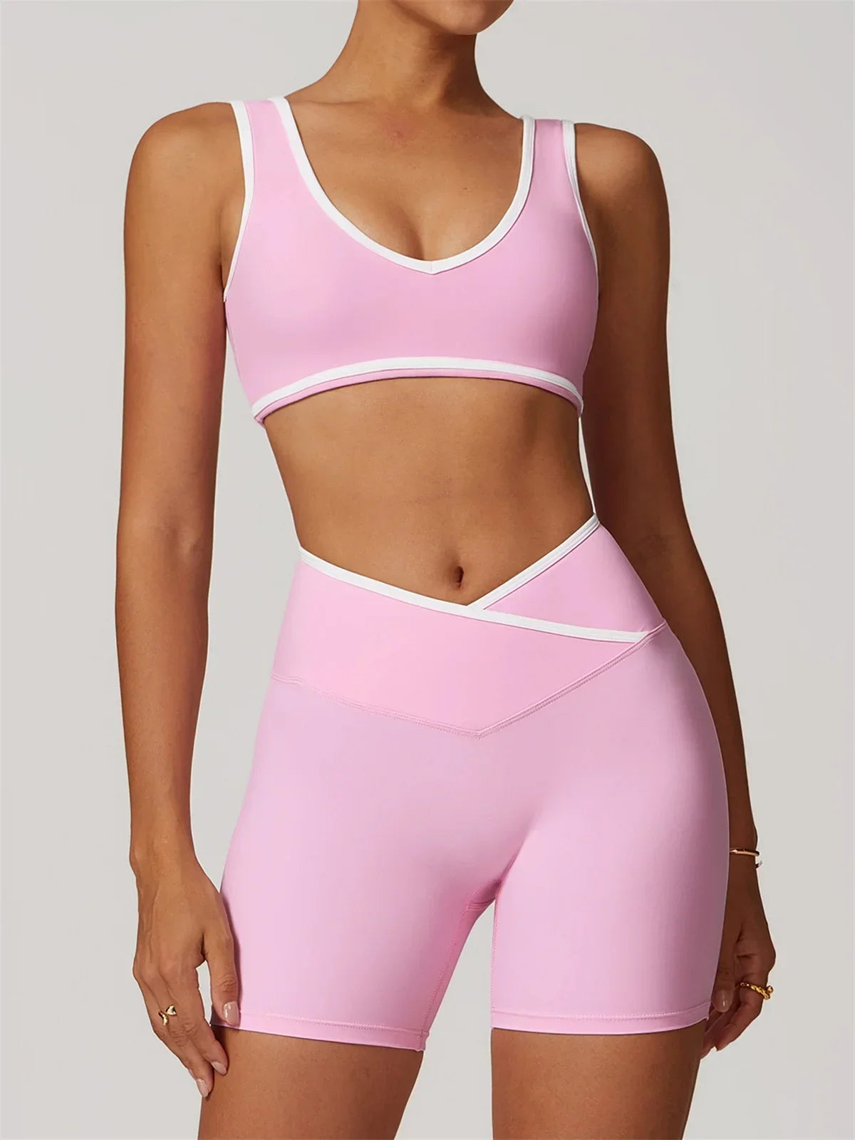 Classic Compression Workout Sets - Pink