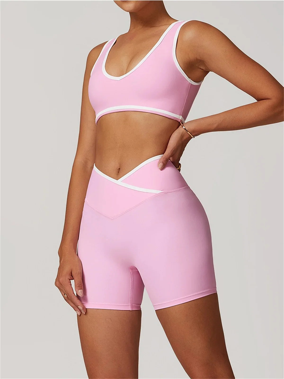 Classic Compression Workout Sets - Pink