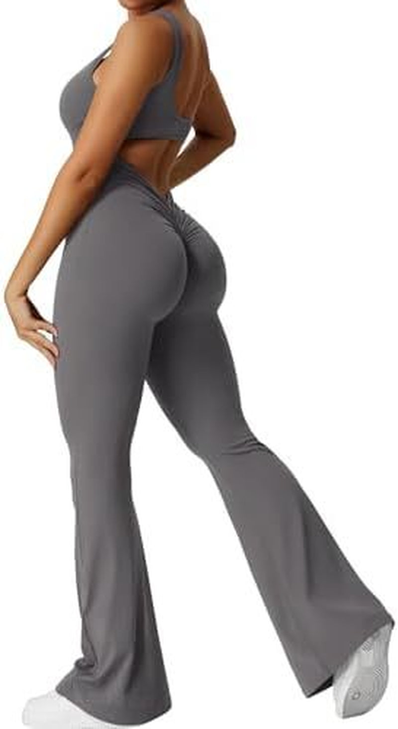 Seamless Socialite Flare Jumpsuit For Yoga, Pilates, Fitness & On-The-Go