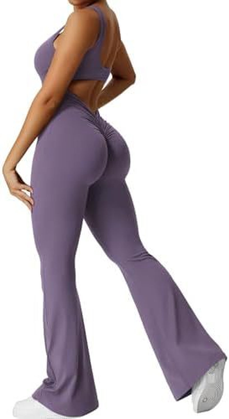 Seamless Socialite Flare Jumpsuit For Yoga, Pilates, Fitness & On-The-Go
