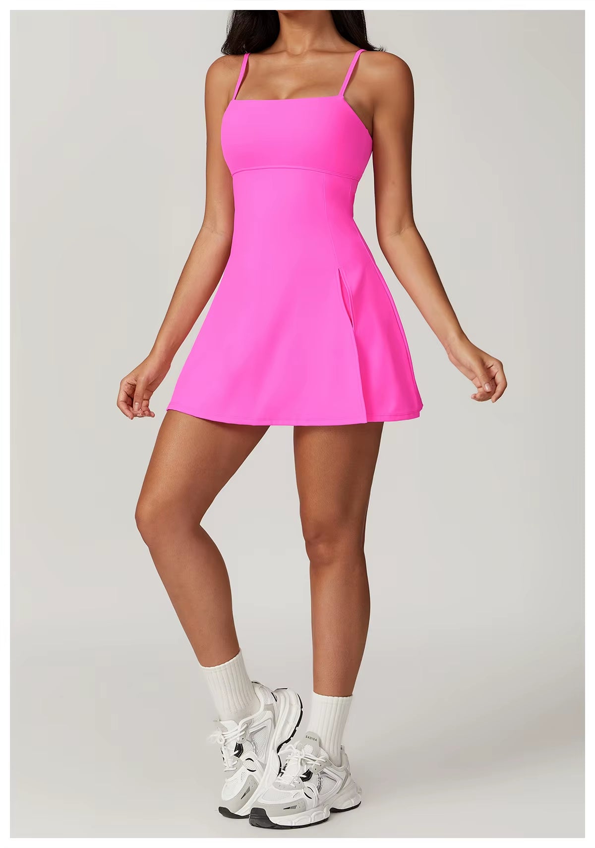 Blue Mini Bodycon Dress for Women Summer Sports Bodysuit for Yoga Tennis Golf-Breathable Outdoor Fitness Wear Beautiful Back